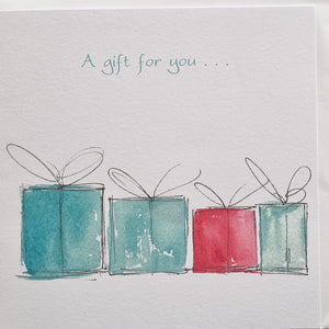 Greeting card made in Kilkenny with A gift for you on the front and blank inside