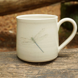 Handcrafted Irish Dragonfly Pottery Mug