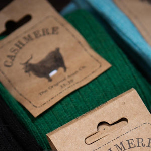 Green Cashmere blend socks part of Christmas gift pack