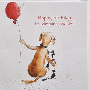 Greeting card with Happy Birthday for someone special on the front and blank inside made in Kilkenny