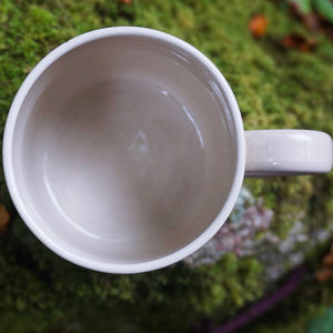 image from inside the mug displaying the smooth inside