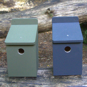 bird tit bird nest boxes in slate and ivy